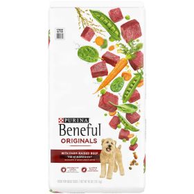 Purina Beneful Originals Dry Dog Food Farm Raised Beef 40 lb Bag