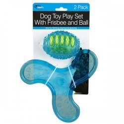 2 Pack Dog Toy Play Set With Frisbee And Ball (pack of 3)