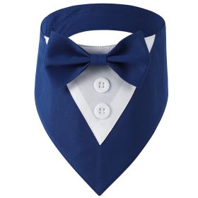 Pet Tie Banquet Suit Triangular Binder (Option: Blue-XS)