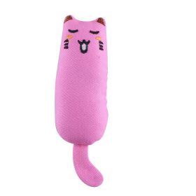 Cat Toys Cute Thumb Toy Claw Grinding Bite Resistant Teasing Cat Small Pillow Pet Relaxation Toys (Color: Pink G246D)