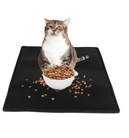 Cat Litter Pad Honeycomb Cat Pad Waterproof Urine Proof Pad Pet Supplies (Color: Black)