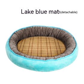 Four Seasons Universal Cat Nest For Deep Sleep (Option: Lake Blue Summer Sleeping Mat-M)