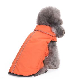 Reflective Dog Cotton Clothes Winter (Option: DZ153 Orange-4XL)