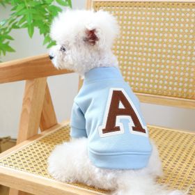 Factory Direct Supply Pet Clothes Teddy Bichon Dog Hoodie Autumn And Winter (Option: Letter A Sweater-XL)