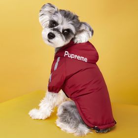 Winter Dog Clothing Plus Velvet Thick Jacket (Option: Red-3XL)