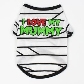 Cartoon Printed Dog T-shirt (Option: Mummy-XL)