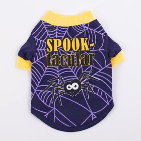 Cartoon Printed Dog T-shirt (Option: Black Spider-XL)