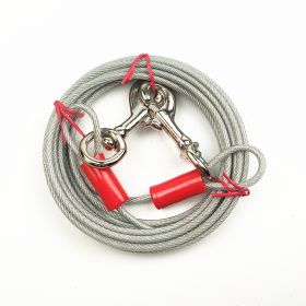 Double Hook Wire Rope Dog Leash (Option: White Double Zinc Alloy-5mm, 10 M)